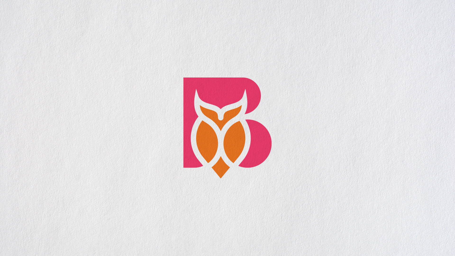 Third logo route with an owl inside the letter B