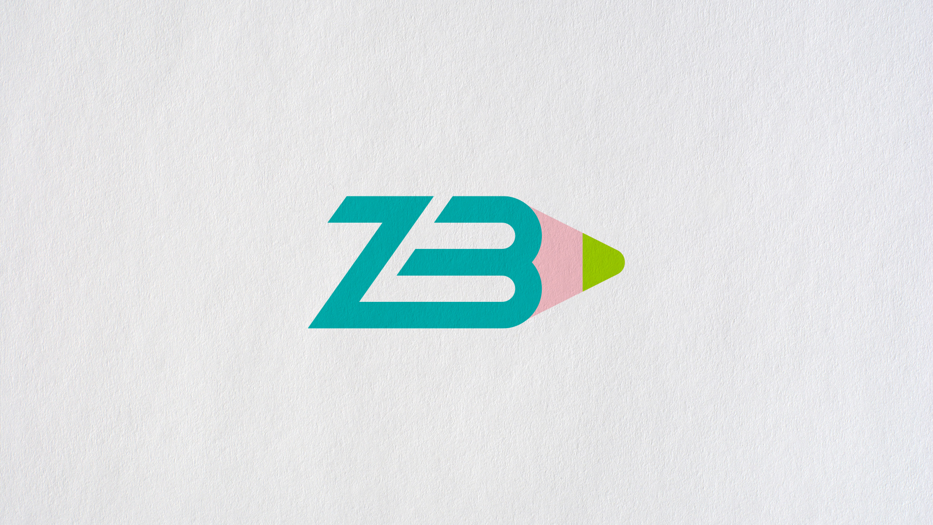 Second logo route with the initials ZB forming a pencil